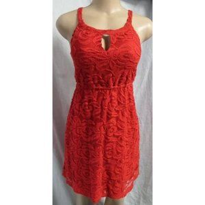 Red Lace Dress by Ann Taylor Loft Size Medium